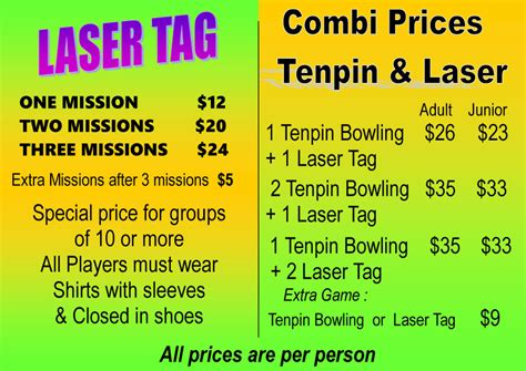 Laser Tag Prices